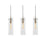 AFX Lighting Vista 3-Light Linear Pendant, Antique Brass/Clear - VSAP05MBSNLNR3