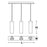 AFX Lighting Vista 3-Light Linear Pendant, Antique Brass/Clear