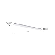 AFX Lighting Vaportite 48'' 1Lt LED Flush Mount/Adj. Watt, Gry/Wht