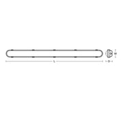 AFX Lighting Vaportite 48'' 1Lt LED Flush Mount/Adj. Watt, Gry/Wht
