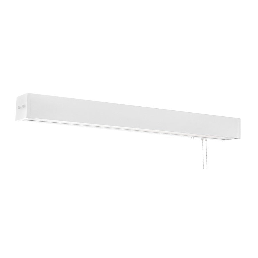 AFX Lighting Wadsworth 48" Fluorescent Overbed, White/Clear - WADB232WH