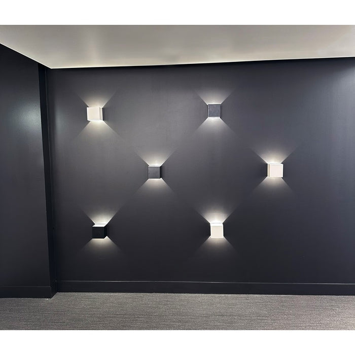 AFX Lighting Zoe 1 Light 5" LED Wall Sconce, Black/White