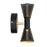 Arnsberg Houston 2 Light Wall Sconce Black/Gold