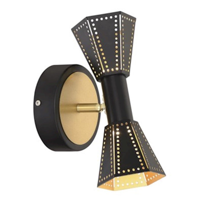 Arnsberg Houston 2 Light Wall Sconce Black/Gold