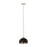 Z-Lite Landry 1 Light 10" Pendant, Matte Black/Brushed Nickel