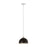 Z-Lite Landry 1 Light 10" Pendant, Matte Black/Chrome - 1004P10-MB-CH