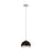 Z-Lite Landry 1 Light 10" Pendant, Matte Black/Chrome