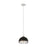 Z-Lite Landry 1 Light 10" Pendant, Matte Black/Chrome