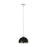 Z-Lite Landry 1 Light 10" Pendant, Matte Black/Chrome
