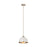 Z-Lite Landry 1 Light 10" Pendant, Matte White/Brushed Nickel