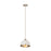 Z-Lite Landry 1 Light 10" Pendant, Matte White/Brushed Nickel