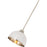 Z-Lite Landry 1 Light 10" Pendant, Matte White/Brushed Nickel