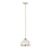 Z-Lite Landry 1 Light 10" Pendant, Matte White/Brushed Nickel