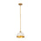 Z-Lite Landry 1 Light 10" Pendant, Matte White/Rubbed Brass