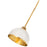Z-Lite Landry 1 Light 10" Pendant, Matte White/Rubbed Brass