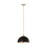 Z-Lite Landry 1 Light 14" Pendant, Matte Black/Brushed Nickel - 1004P14-MB-BN