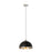 Z-Lite Landry 1 Light 14" Pendant, Matte Black/Brushed Nickel