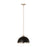 Z-Lite Landry 1 Light 14" Pendant, Matte Black/Brushed Nickel