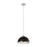 Z-Lite Landry 1 Light 14" Pendant, Matte Black/Chrome