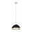 Z-Lite Landry 1 Light 14" Pendant, Matte Black/Chrome