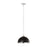 Z-Lite Landry 1 Light 14" Pendant, Matte Black/Chrome
