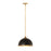 Z-Lite Landry 1 Light 14" Pendant, Matte Black/Rubbed Brass - 1004P14-MB-RB