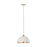 Z-Lite Landry 1 Light 14" Pendant, Matte White/Brushed Nickel - 1004P14-MW-BN