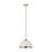 Z-Lite Landry 1 Light 14" Pendant, Matte White/Brushed Nickel