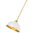 Z-Lite Landry 1 Light 14" Pendant, Matte White/Rubbed Brass