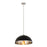 Z-Lite Landry 1 Light 20" Pendant, Matte Black/Brushed Nickel