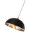 Z-Lite Landry 1 Light 20" Pendant, Matte Black/Brushed Nickel