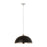 Z-Lite Landry 1 Light 20" Pendant, Matte Black/Chrome - 1004P20-MB-CH