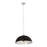 Z-Lite Landry 1 Light 20" Pendant, Matte Black/Chrome