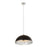 Z-Lite Landry 1 Light 20" Pendant, Matte Black/Chrome