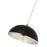 Z-Lite Landry 1 Light 20" Pendant, Matte Black/Chrome