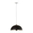 Z-Lite Landry 1 Light 20" Pendant, Matte Black/Chrome