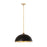 Z-Lite Landry 1 Light 20" Pendant, Matte Black/Rubbed Brass - 1004P20-MB-RB