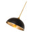 Z-Lite Landry 1 Light 20" Pendant, Matte Black/Rubbed Brass