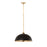 Z-Lite Landry 1 Light 20" Pendant, Matte Black/Rubbed Brass