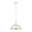 Z-Lite Landry 1 Light 20" Pendant, Matte White/Brushed Nickel - 1004P20-MW-BN