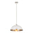 Z-Lite Landry 1 Light 20" Pendant, Matte White/Brushed Nickel