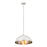 Z-Lite Landry 1 Light 20" Pendant, Matte White/Brushed Nickel