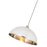 Z-Lite Landry 1 Light 20" Pendant, Matte White/Brushed Nickel