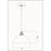 Z-Lite Landry 1 Light 20" Pendant, Matte White/Brushed Nickel