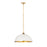 Z-Lite Landry 1 Light 20" Pendant, Matte White/Rubbed Brass - 1004P20-MW-RB