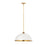 Z-Lite Landry 1 Light 20" Pendant, Matte White/Rubbed Brass