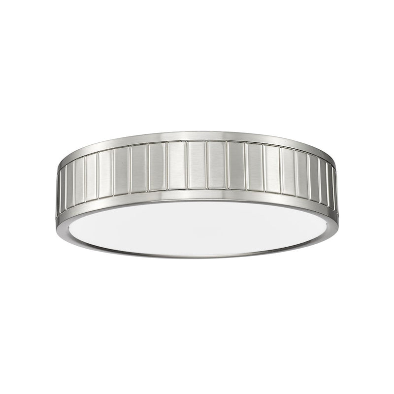 Z-Lite Madison 1 Light 13" Flush Mount, Brushed Nickel/Frosted