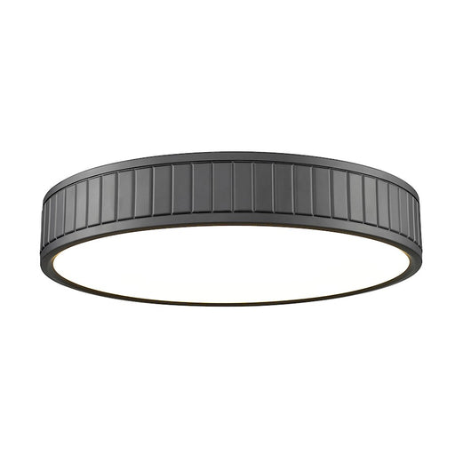 Z-Lite Madison 1 Light 17" Flush Mount, Matte Black/Frosted - 1005F16-MB-LED