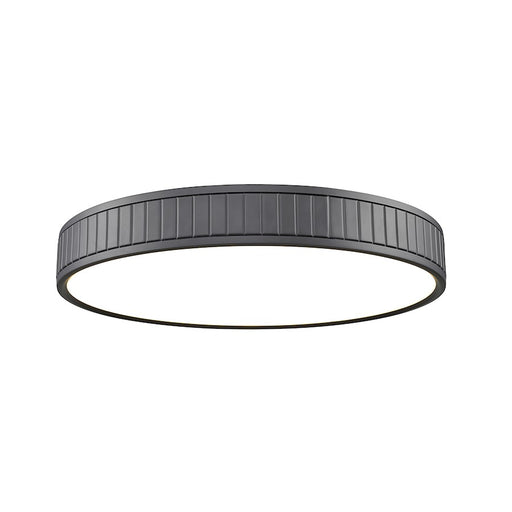 Z-Lite Madison 1 Light 21" Flush Mount, Matte Black/Frosted - 1005F20-MB-LED