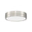 Z-Lite Algar 1 Light 12" Flush Mount, Brushed Nickel/Frosted